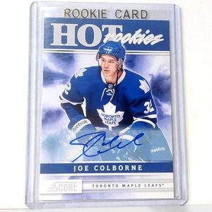 Joe Colborne Panini Score Hot Rookies Autograph Hockey Card Toronto Maple Leafs